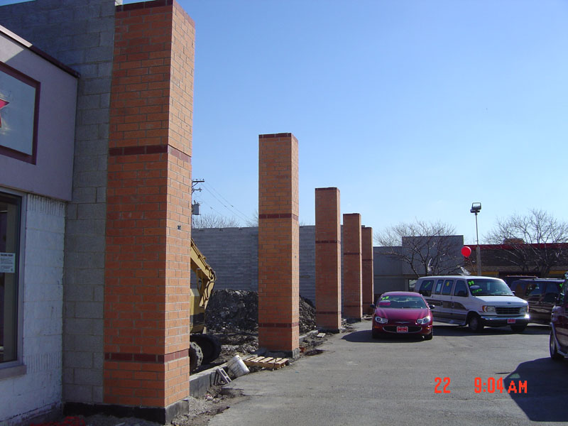 New CMU Walls and Brick Posts